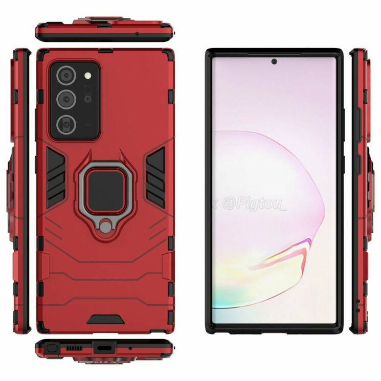 Защитный чехол Deexe Hybrid Case для Samsung Galaxy Note 20 Ultra (N985) - Red: фото 5 из 9