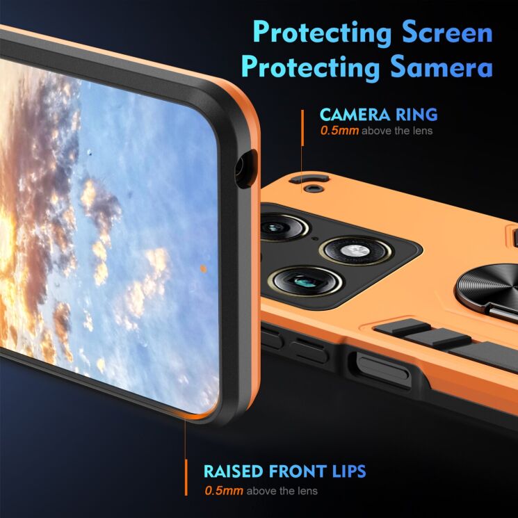 Защитный чехол Deexe Hybrid Shell для Motorola Signature - Orange: фото 3 из 7