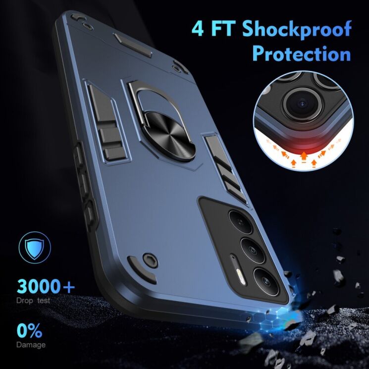 Защитный чехол Deexe Hybrid Shell для Realme C75 - Blue: фото 5 из 7
