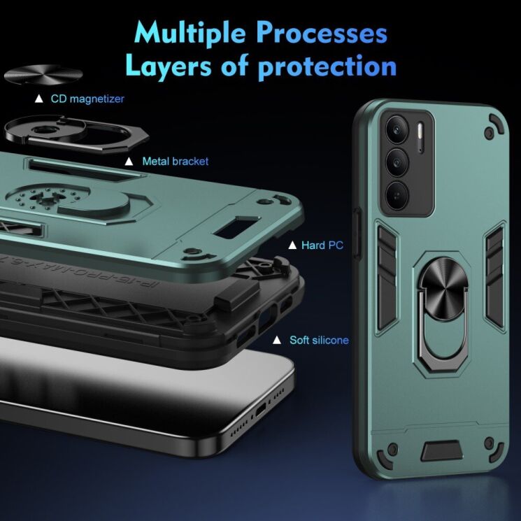 Защитный чехол Deexe Hybrid Shell для Realme C75 - Blue: фото 7 из 7