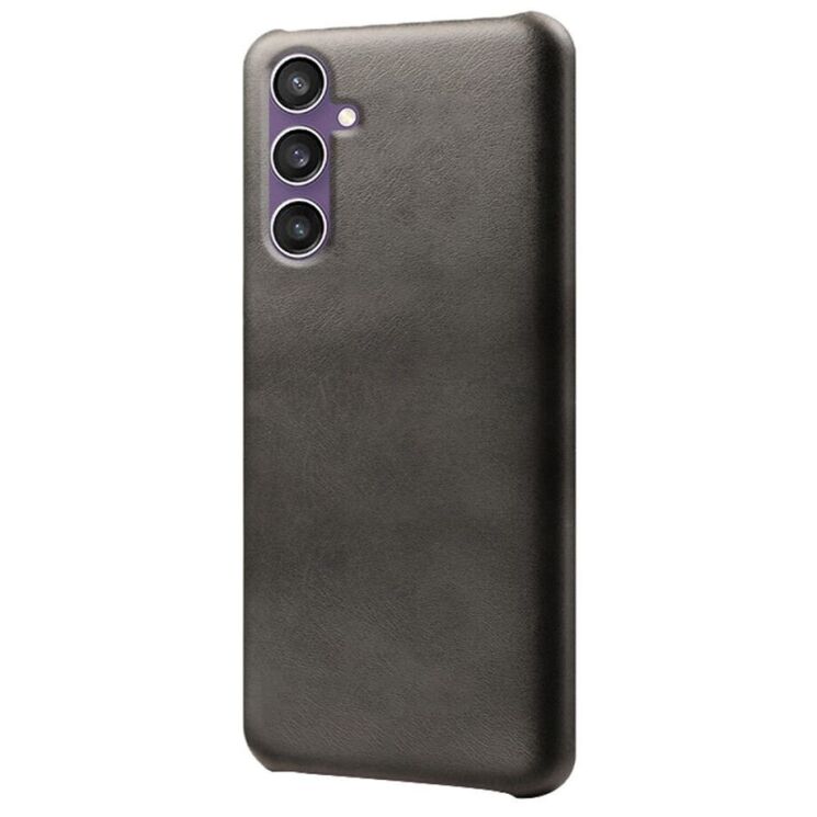 Захисний чохол Deexe Leather Back Cover для Samsung Galaxy S23 FE - Black: фото 1 з 4