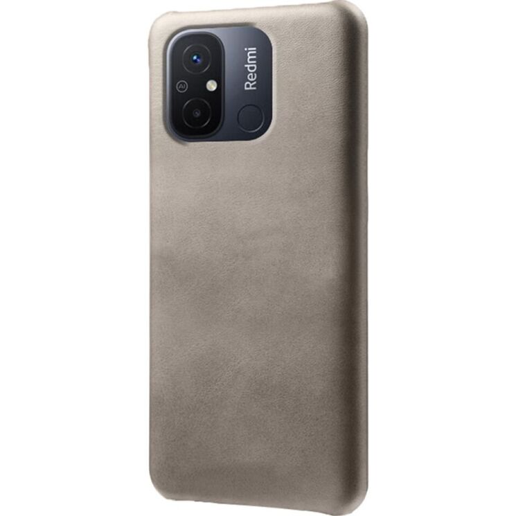 Захисний чохол Deexe Leather Back Cover для Xiaomi Redmi 12C - Grey: фото 1 з 4
