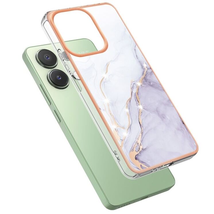 Защитный чехол Deexe Marble Style для Xiaomi Redmi Note 13 - White: фото 2 из 6