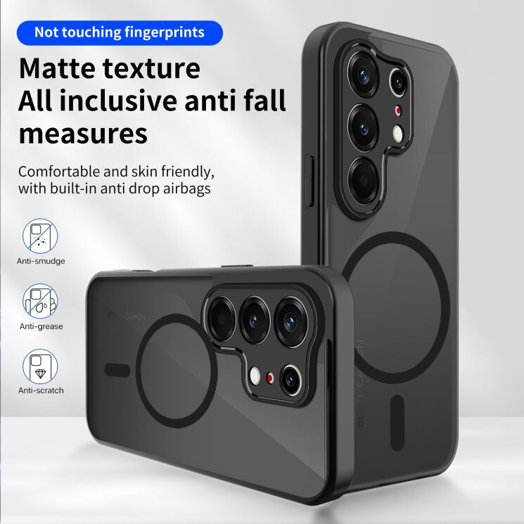Защитный чехол Deexe Matte Skin with MagSafe для TECNO Camon 50 - Black: фото 2 из 8