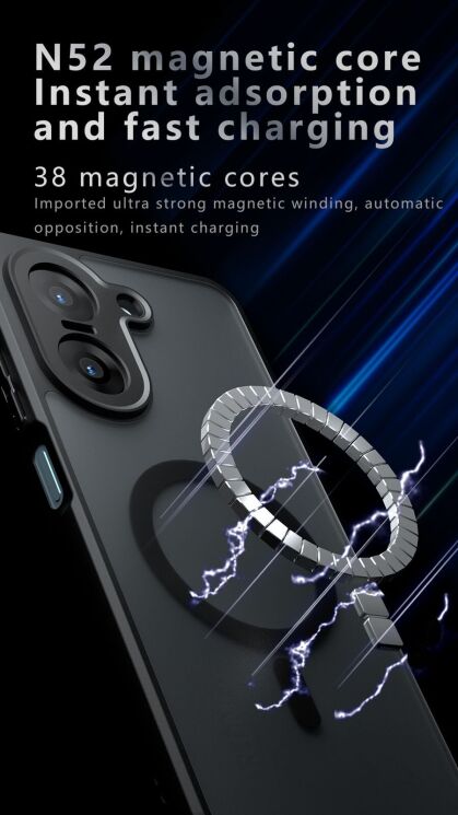 Защитный чехол Deexe Matte Skin with MagSafe для Xiaomi Redmi A5 / Poco C71 - Black: фото 5 из 21
