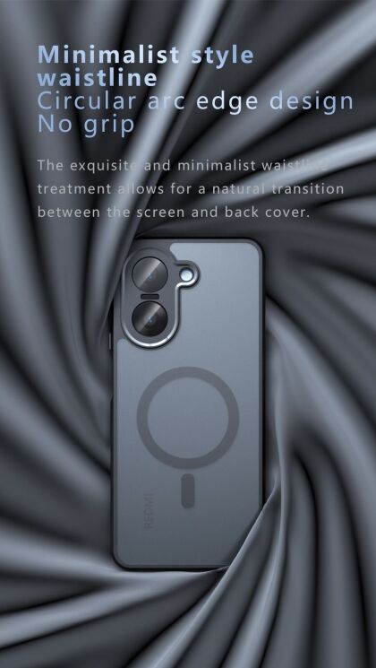 Защитный чехол Deexe Matte Skin with MagSafe для Xiaomi Redmi A5 / Poco C71 - Black: фото 15 из 21