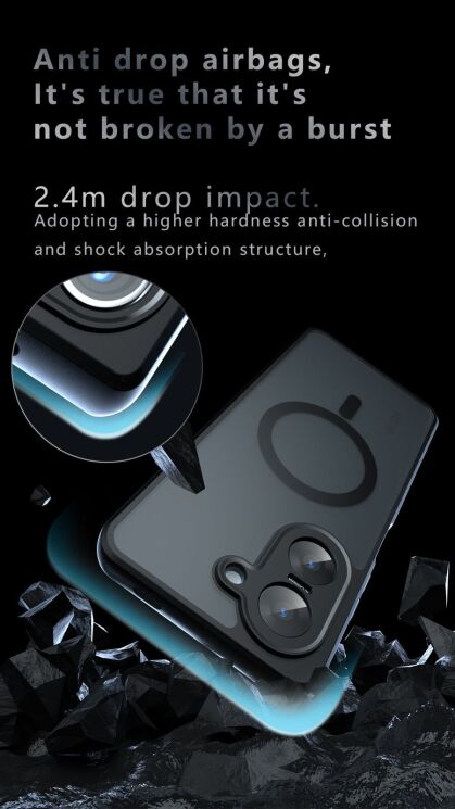 Защитный чехол Deexe Matte Skin with MagSafe для Xiaomi Redmi A5 / Poco C71 - Black: фото 11 из 21