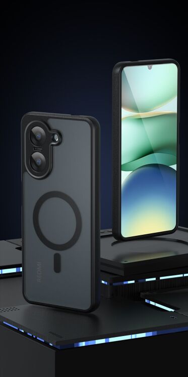 Защитный чехол Deexe Matte Skin with MagSafe для Xiaomi Redmi A5 / Poco C71 - Black: фото 3 из 21