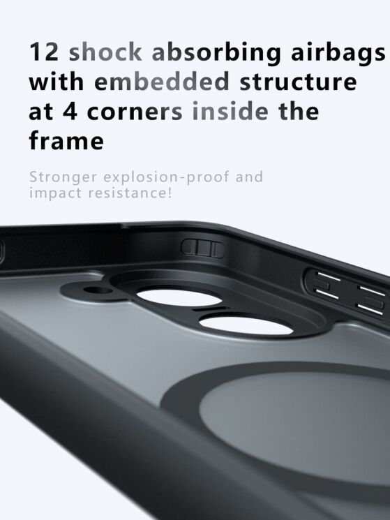 Защитный чехол Deexe Matte Skin with MagSafe для Xiaomi Redmi A5 / Poco C71 - Black: фото 8 из 21