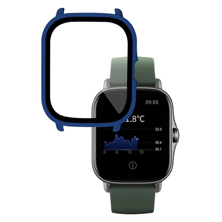 Защитный чехол Deexe Protective Frame для Xiaomi Amazfit GTS 2 - Midnight Blue: фото 1 из 10