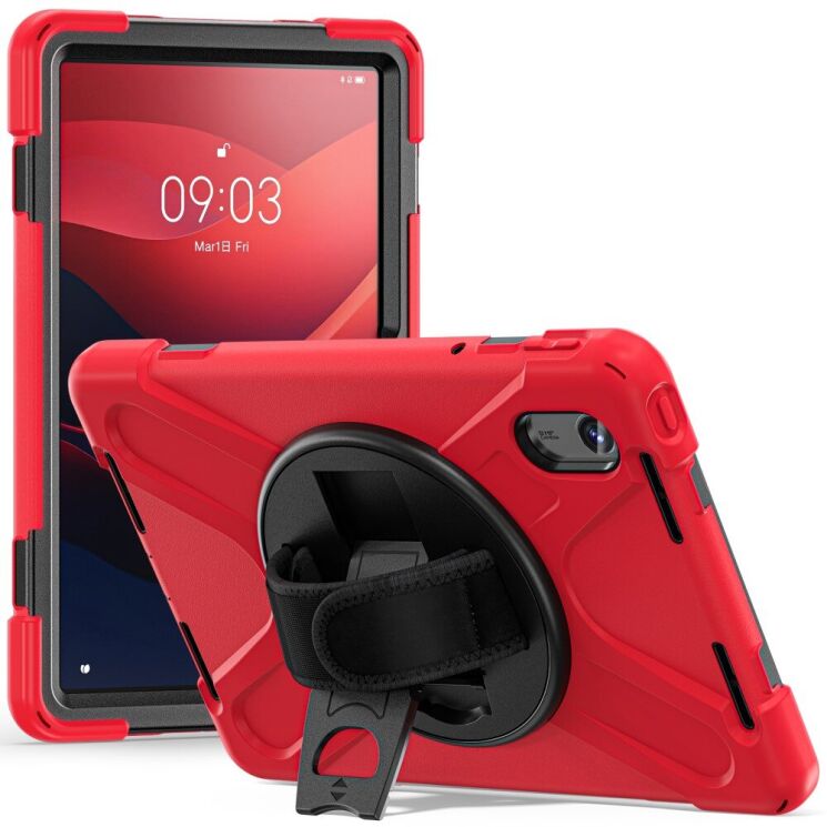 Захисний чохол Deexe Rotation Hybrid для Lenovo Tab M11 (TB330) / Xiaoxin Pad 11 - Red: фото 1 з 11