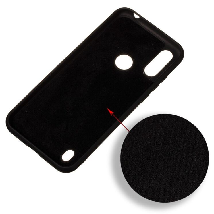 Захисний чохол Deexe Silicone Case для Motorola Moto E6S / Moto E6i - Black: фото 4 з 6