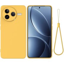 Защитный чехол Deexe Silicone Case для Xiaomi Poco F7 Pro - Yellow: фото 1 из 8