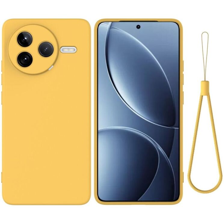 Защитный чехол Deexe Silicone Case для Xiaomi Poco F7 Pro - Yellow: фото 1 из 8