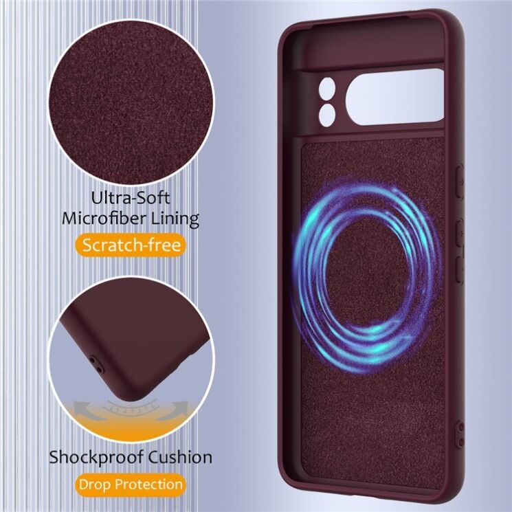 Защитный чехол Deexe Silicone Case with MagSafe для Google Pixel 8 Pro - Dark Green: фото 8 из 9