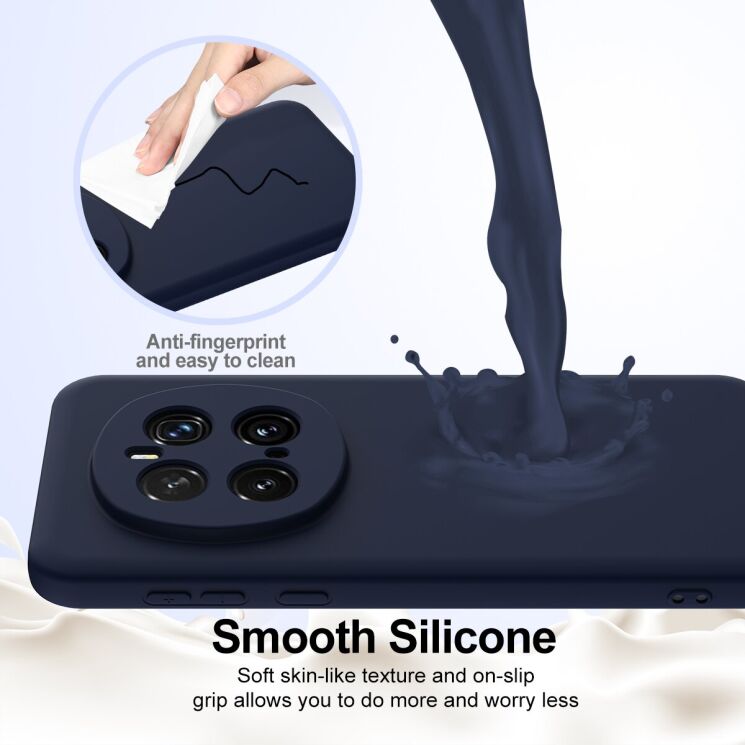 Защитный чехол Deexe Silicone Case with MagSafe для Honor Magic 7 Pro - Black: фото 6 из 9