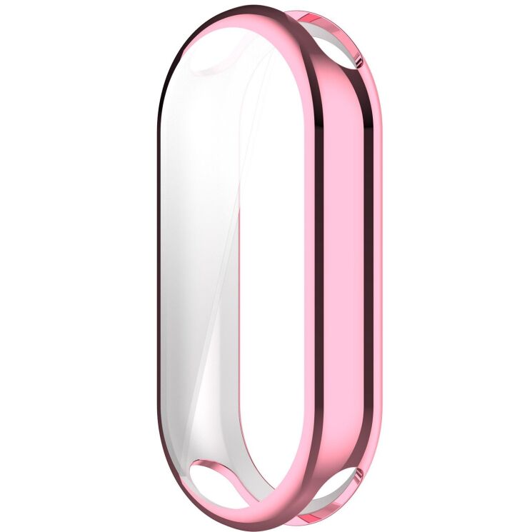Захисний чохол Deexe Silicone Frame для Xiaomi Mi Smart Band 10 - Pink: фото 2 з 4