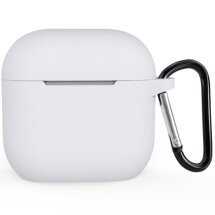 Защитный чехол Deexe Silicone Sleeve для Apple AirPods 4 - White: фото 1 из 11