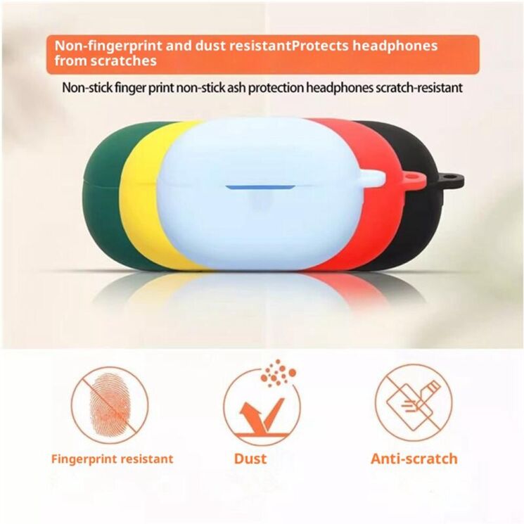Защитный чехол Deexe Silicone Sleeve для Huawei FreeBuds Pro 5 - Blackish Green: фото 10 из 11
