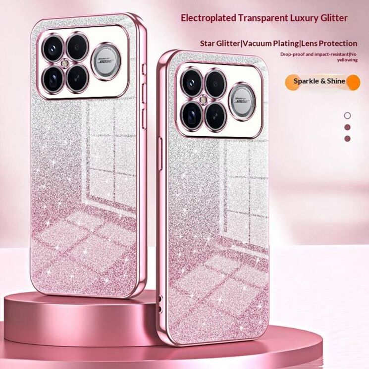 Защитный чехол Deexe Sparkles Cover для Xiaomi Poco F8 Ultra - Pink: фото 3 из 7