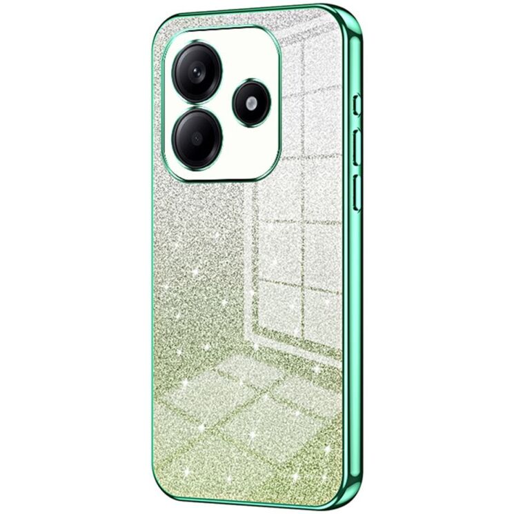 Защитный чехол Deexe Sparkles Cover для Xiaomi Redmi Note 14 4G - Green: фото 1 из 7