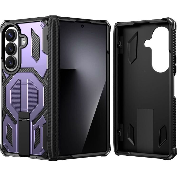 Защитный чехол Deexe Tank Stand для Samsung Galaxy Fold 8 Ultra / Fold 7 - Purple: фото 2 из 10