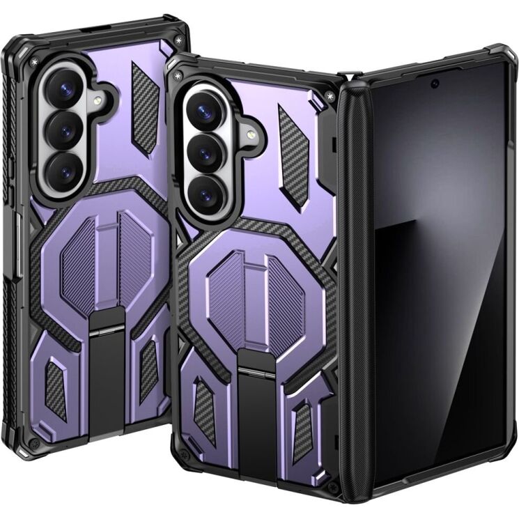Защитный чехол Deexe Tank Stand для Samsung Galaxy Fold 8 Ultra / Fold 7 - Purple: фото 3 из 10