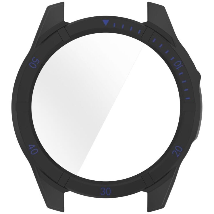 Защитный чехол Deexe Watch Case для Garmin Fenix 8 (47mm) - Black / Blue: фото 4 из 7