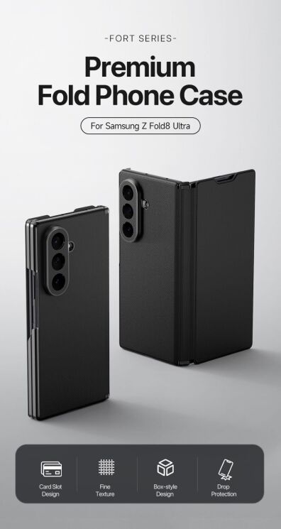 Захисний чохол Dux Ducis Fort Series для Samsung Galaxy Fold 8 Ultra - Grey (424031H) Захисний чохол Dux Ducis Fort Series для Samsung Galaxy Fold 8 Ultra - Grey: фото 4 з 14
