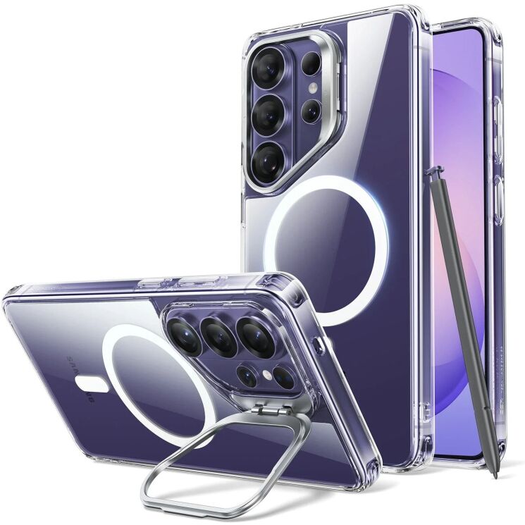Защитный чехол ESR Classic Hybrid Magnetic Case (Stash Stand) для Samsung Galaxy S26 Ultra (S948) - Clear: фото 1 из 8