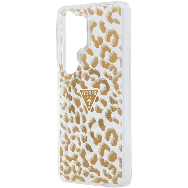 Защитный чехол Guess IML Leopard Print Triangle MagSafe для Samsung Galaxy S26 Ultra (S948) GUHMS26LHLEGTGLW - Brown: фото 6 из 8