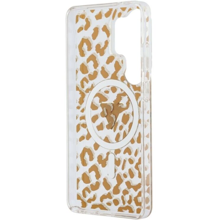 Защитный чехол Guess IML Leopard Print Triangle MagSafe для Samsung Galaxy S26 Ultra (S948) GUHMS26LHLEGTGLW - Brown: фото 7 из 8