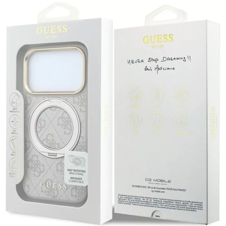 Захисний чохол Guess Ring Stand 360 4G Classic Logo MagSafe для iPhone 18 Pro Max / 17 Pro Max (GUHMP18X6PS4RSCLP) - Pink (423959P) Захисний чохол Guess Ring Stand 360 4G Classic Logo MagSafe для iPhone 18 Pro Max / 17 Pro Max (GUHMP18X6PS4RSCLP) - Pink: фото 7 з 7