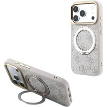 Захисний чохол Guess Ring Stand 360 4G Classic Logo MagSafe для iPhone 18 Pro Max / 17 Pro Max (GUHMP18X6PS4RSCLP) - Pink: фото 1 з 7