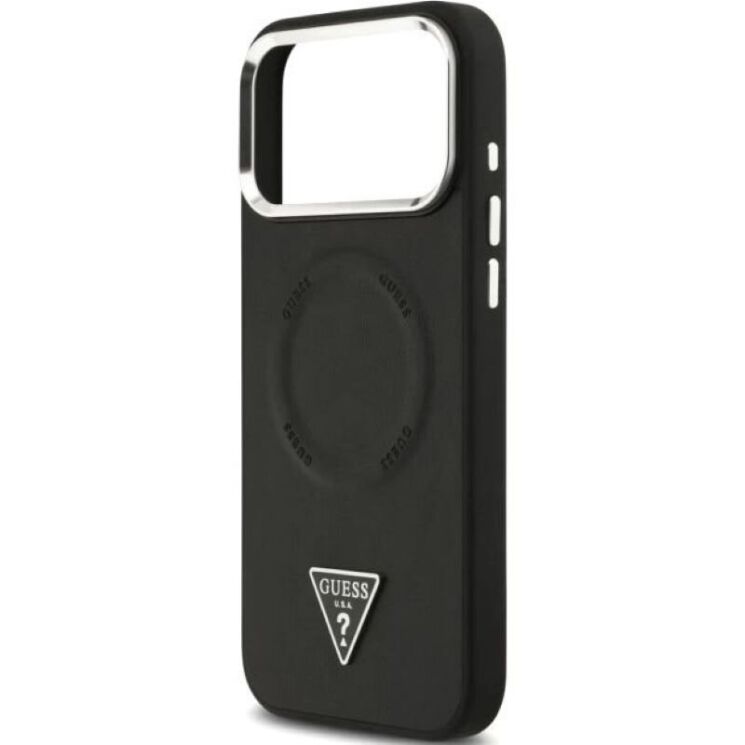 Защитный чехол Guess Triangle Logo MagSafe для iPhone 17 Pro (GUHMP17LPSDTSCMK) - Black: фото 6 из 8