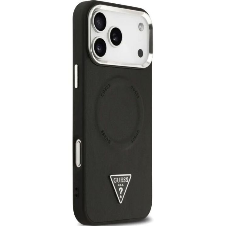 Защитный чехол Guess Triangle Logo MagSafe для iPhone 17 Pro (GUHMP17LPSDTSCMK) - Black: фото 4 из 8