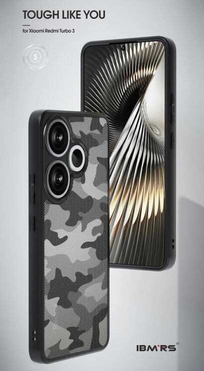 Защитный чехол IBMRS Military для Xiaomi Poco F6 - Grid Camouflage: фото 2 из 9