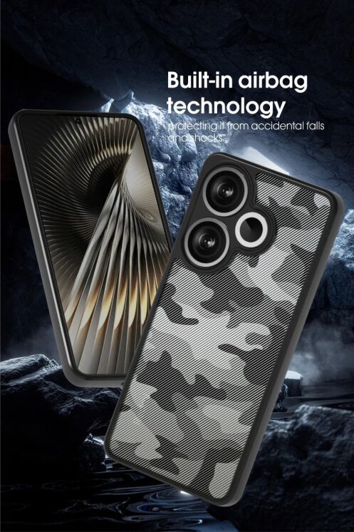 Защитный чехол IBMRS Military для Xiaomi Poco F6 - Grid Camouflage: фото 5 из 9