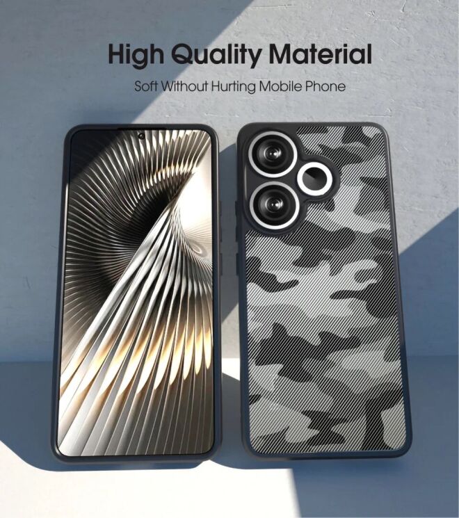 Защитный чехол IBMRS Military для Xiaomi Poco F6 - Grid Camouflage: фото 3 из 9