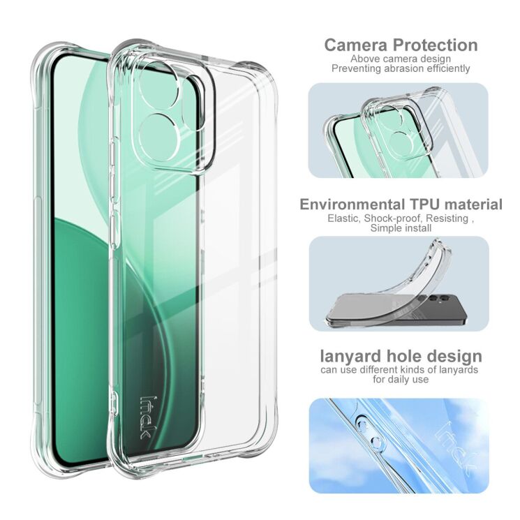 Захисний чохол IMAK Airbag MAX Case для OPPO Reno 14 FS 5G - Transparent: фото 3 з 7