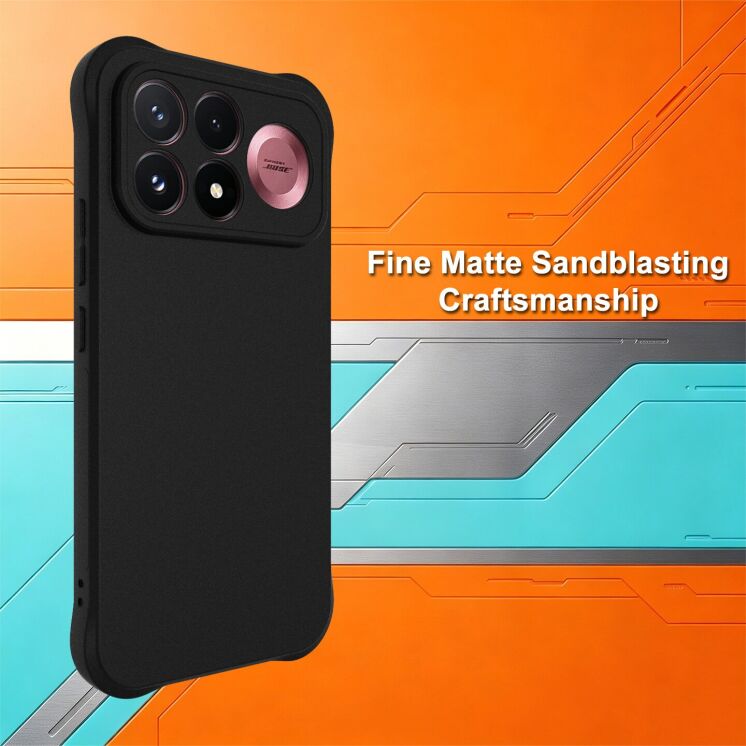 Захисний чохол IMAK Airbag Sand Case для Xiaomi Poco F9 Pro - Matte Black: фото 4 з 8