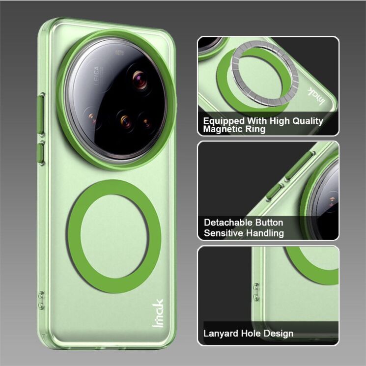 Защитный чехол IMAK Candy Series Magnetic для Xiaomi 15 Ultra - Green: фото 7 из 7