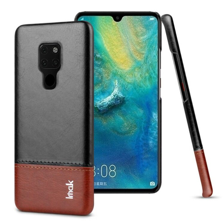 Защитный чехол IMAK Leather Series для Huawei Mate 20 - Black / Brown: фото 1 из 11