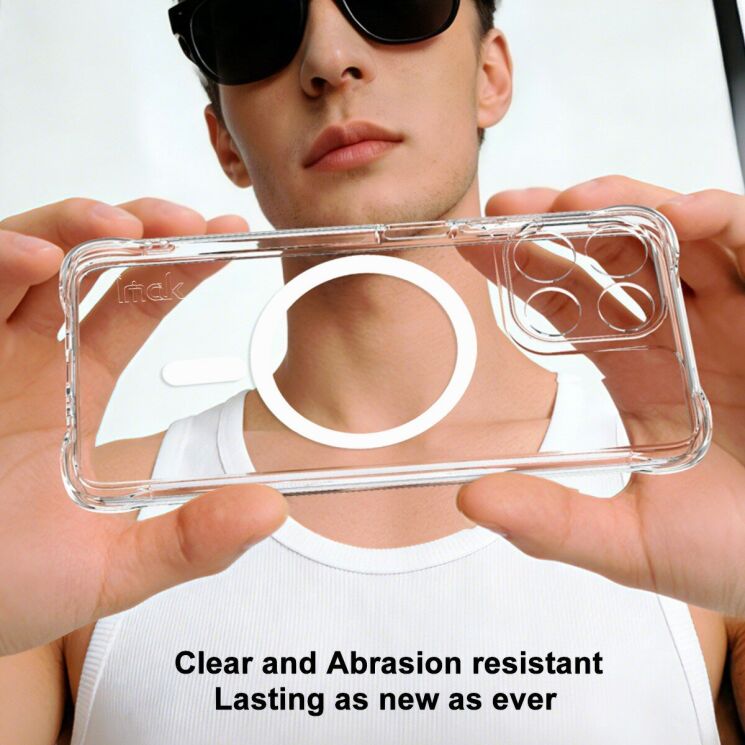 Захисний чохол IMAK Space Shield MagSafe для Motorola Moto G57 Power / G67 Power - Transparent: фото 4 з 10