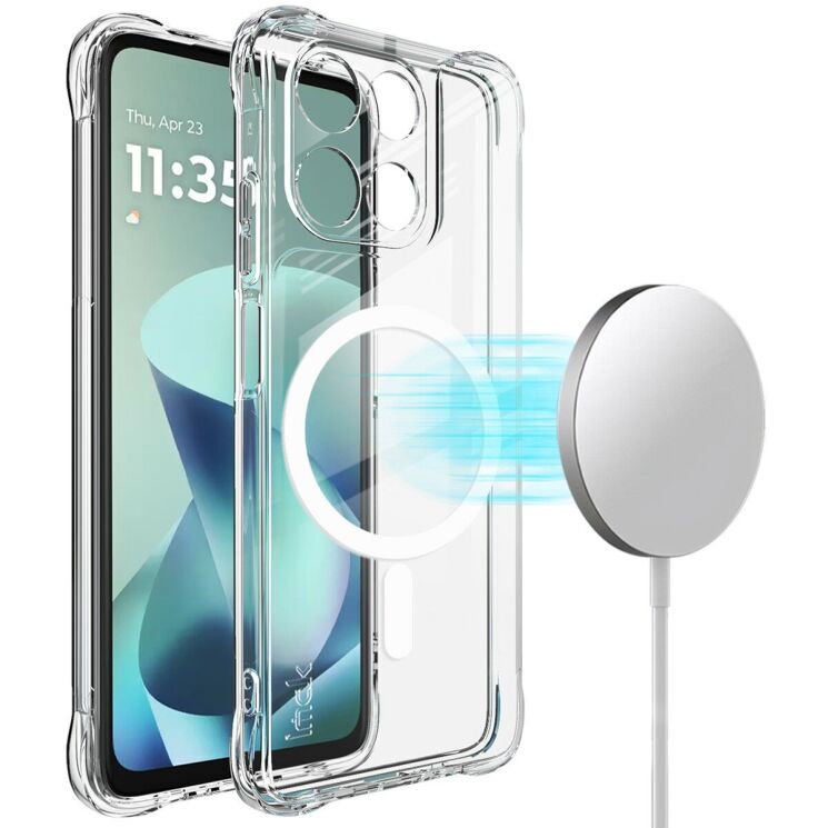 Захисний чохол IMAK Space Shield MagSafe для Motorola Moto G57 Power / G67 Power - Transparent: фото 1 з 10