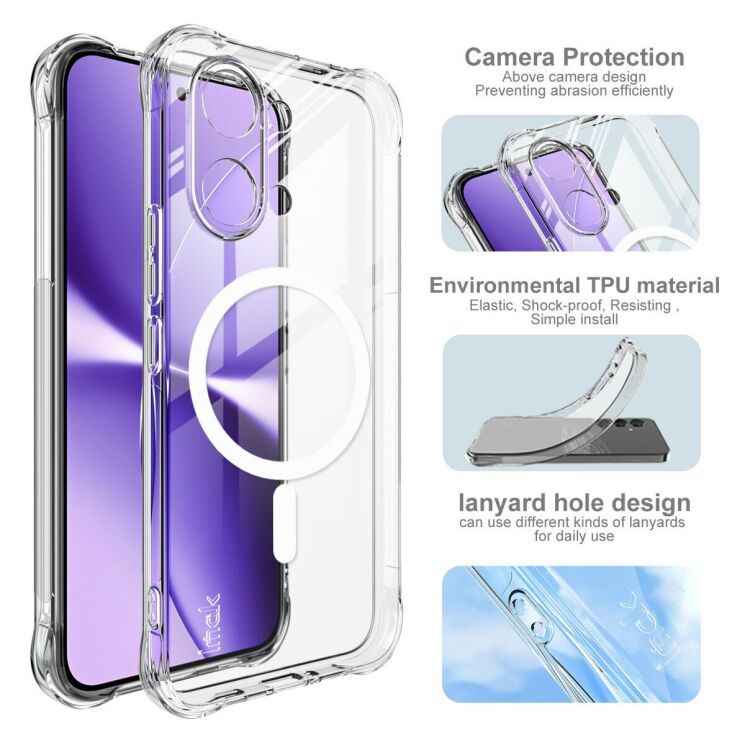Захисний чохол IMAK Space Shield MagSafe для Xiaomi Poco X8 Pro Max - Transparent: фото 7 з 10