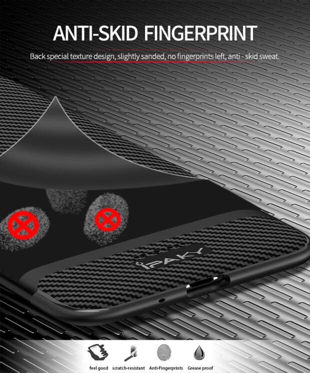 Защитный чехол IPAKY Carbon Fiber для Xiaomi Redmi 6 - Blue: фото 7 из 11