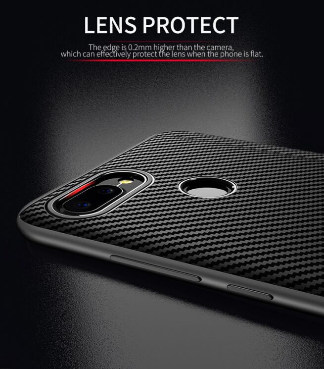 Защитный чехол IPAKY Carbon Fiber для Xiaomi Redmi 6 - Blue: фото 8 из 11