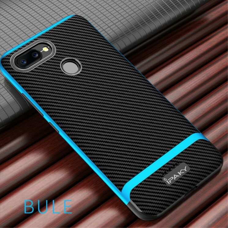 Защитный чехол IPAKY Carbon Fiber для Xiaomi Redmi 6 - Blue: фото 2 из 11