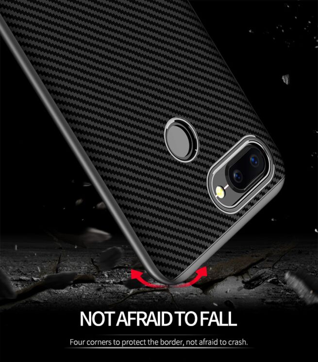 Защитный чехол IPAKY Carbon Fiber для Xiaomi Redmi 6 - Blue: фото 9 из 11